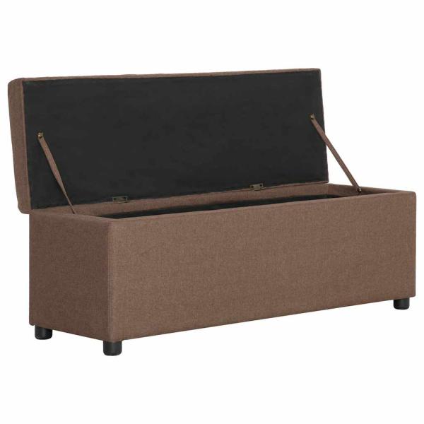 Bank mit Staufach 116 cm Braun Polyester