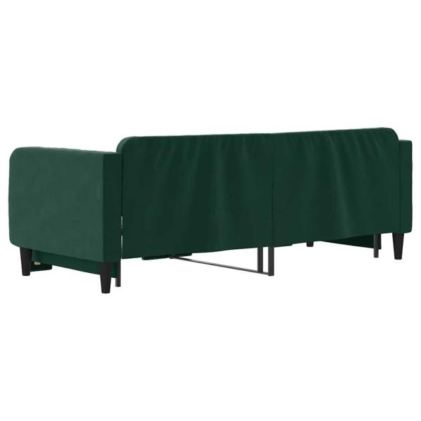 Tagesbett Ausziehbar Dunkelgrün 80x200 cm Samt
