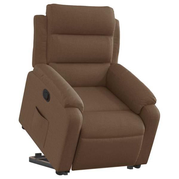 Relaxsessel mit Aufstehhilfe Braun Stoff
