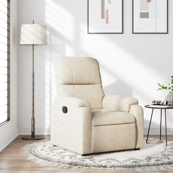 ARDEBO.de - Relaxsessel Beige Mikrofasergewebe