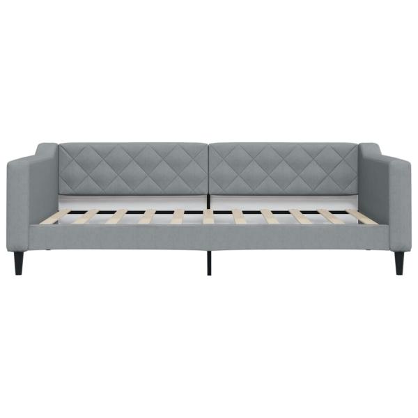 Tagesbett Hellgrau 100x190 cm Stoff