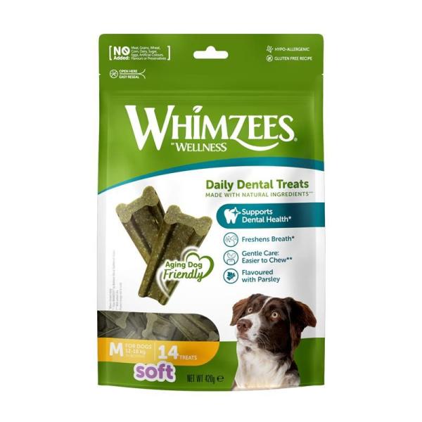ARDEBO.de Whimzees Dog Soft Value Bag M 14 Stück