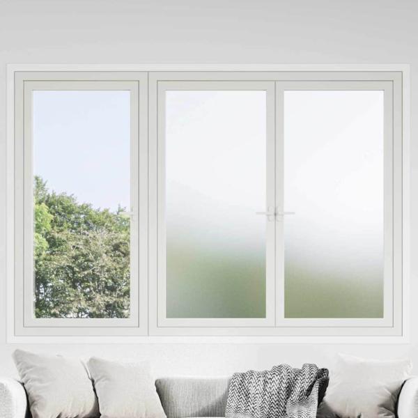 ARDEBO.de - Selbstklebende Fensterfolie Frostiges Weiß 90 x 1000 cm PVC