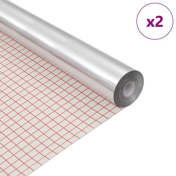 Selbstklebende Spiegel-Folie 60 x 200 cm 2 Stk. Silber PET