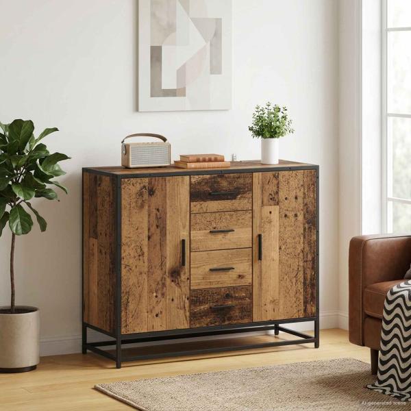 ARDEBO.de - Sideboard Altholz 92 x 35 x 76 cm Holzwerkstoff