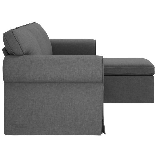 Sofa Dunkelgrau 215 x 138 x 80 cm Stoff