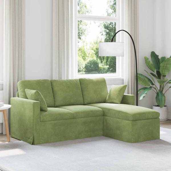 ARDEBO.de - Sofa Hellgrün 178 x 134 x 80 cm Samt