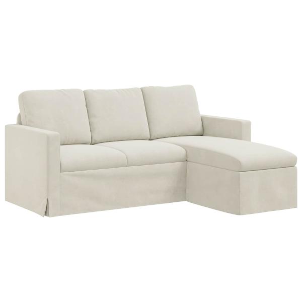 Sofa Creme 178 x 134 x 80 cm Samt