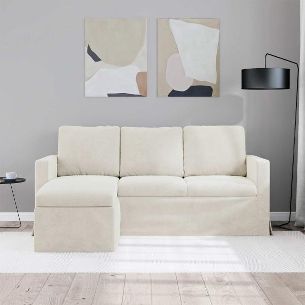 Sofa Creme 178 x 134 x 80 cm Samt