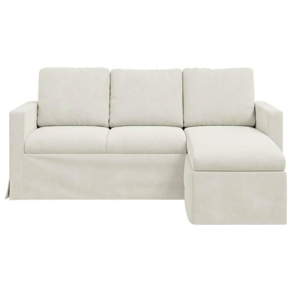 Sofa Creme 178 x 134 x 80 cm Samt