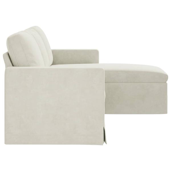Sofa Creme 178 x 134 x 80 cm Samt