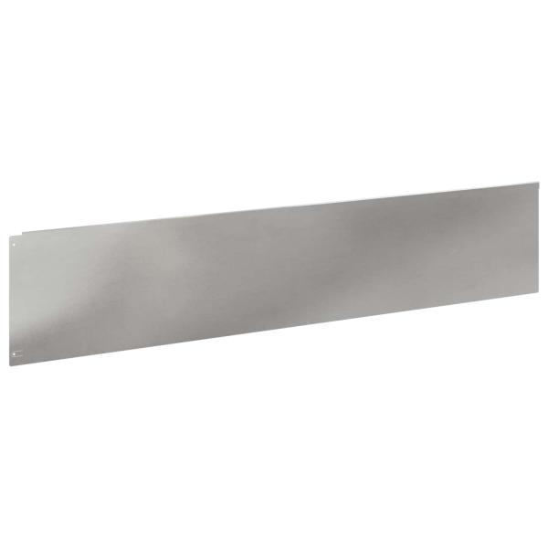 Rasenkante 10 stk. 100 x 22 cm Stahl Silber