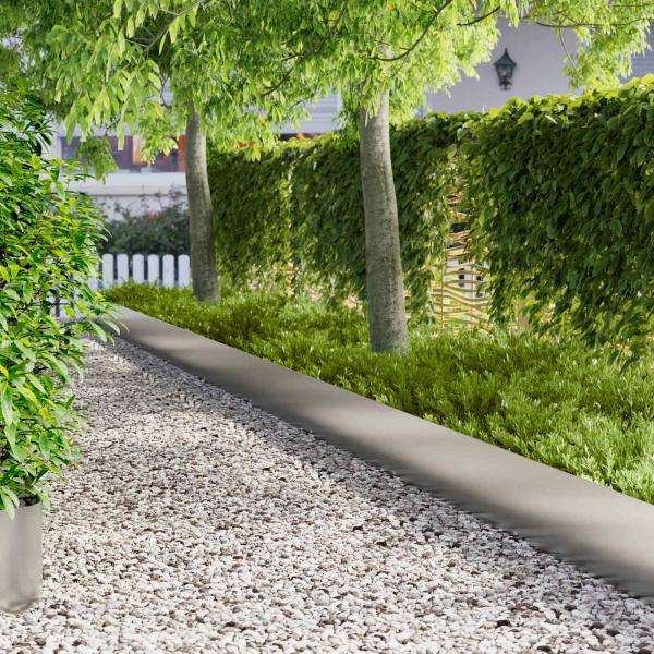 ARDEBO.de - Rasenkante 20 stk. 100 x 22 cm Stahl Silber