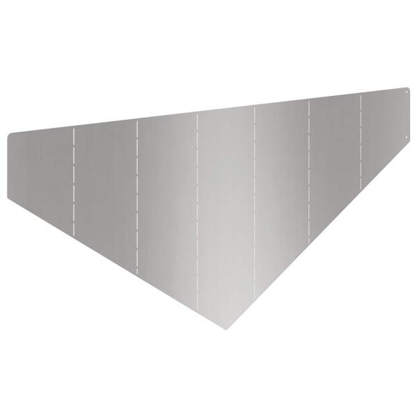 Raseneinfassung 100 x 45 cm Stahl Silber