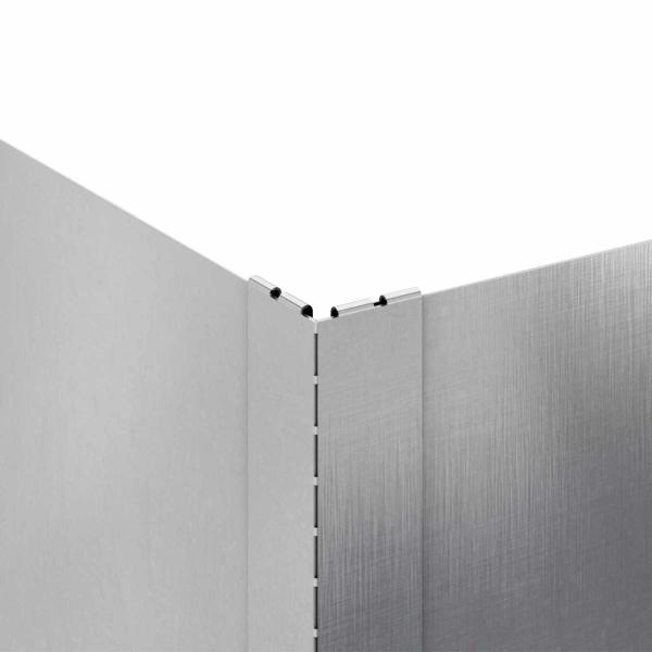 Raseneinfassung 60 x 60 x 20 cm Stahl Silber