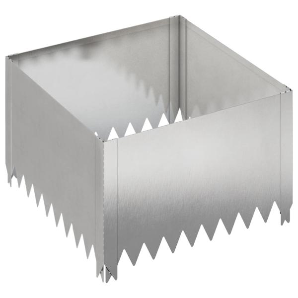 Raseneinfassung 60 x 60 x 35 cm Stahl Silber