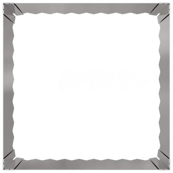 Raseneinfassung 60 x 60 x 35 cm Stahl Silber