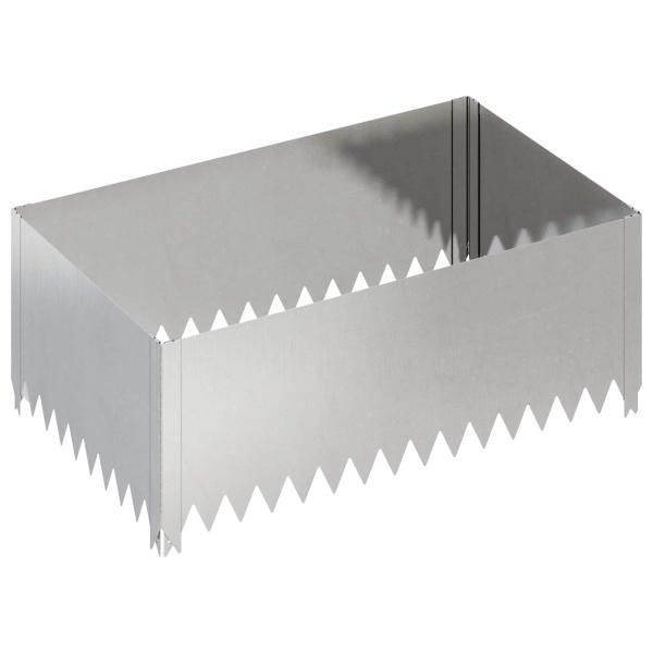 Raseneinfassung 4 stk. 100 x 60 x 35 cm Stahl Silber