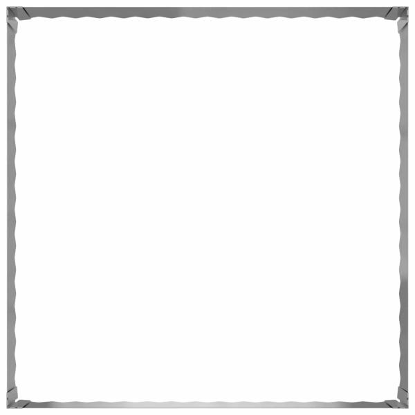 Raseneinfassung 4 stk. 100 x 100 x 35 cm Stahl Silber