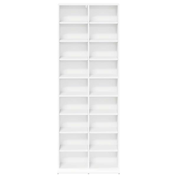 CD Regal Weiß 65 x 23,5 x 175 cm Holzwerkstoff