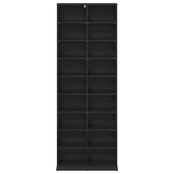 CD Regal Schwarze Eiche 65 x 23,5 x 175 cm Holzwerkstoff