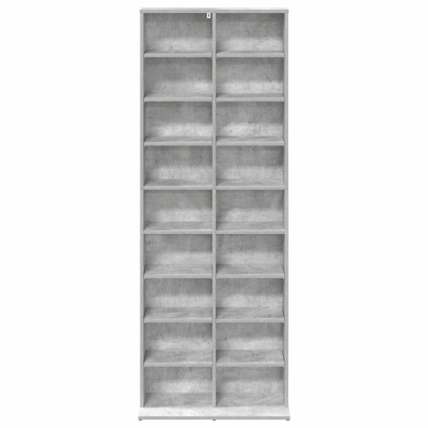 CD Regal Betongrau 65 x 23,5 x 175 cm Holzwerkstoff