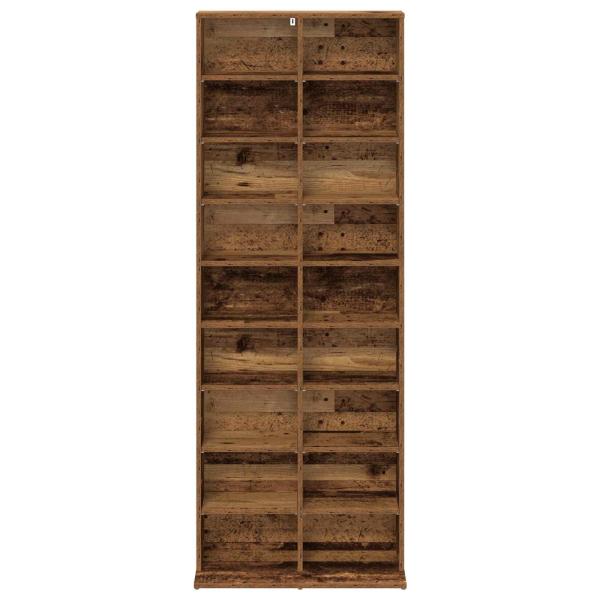 CD Regal Eichenholz 65 x 23,5 x 175 cm Holzwerkstoff