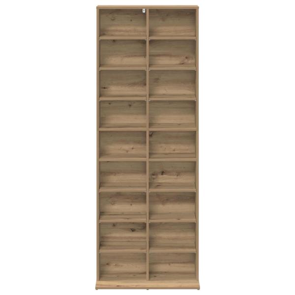 CD Regal Artisan-Eiche 65 x 23,5 x 175 cm Holzwerkstoff