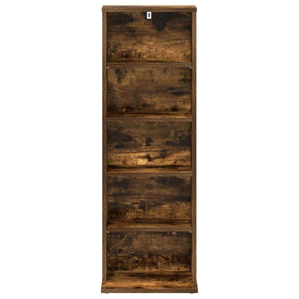 CD Regal Raucheiche 33 x 23,5 x 97,5 cm Holzwerkstoff