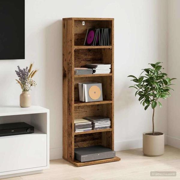 ARDEBO.de - CD Regal Altholz 33 x 23,5 x 97,5 cm Holzwerkstoff