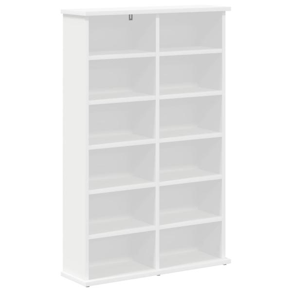 CD Regal 2 Stk. Wei? 60 x 17 x 92 cm Holzwerkstoff