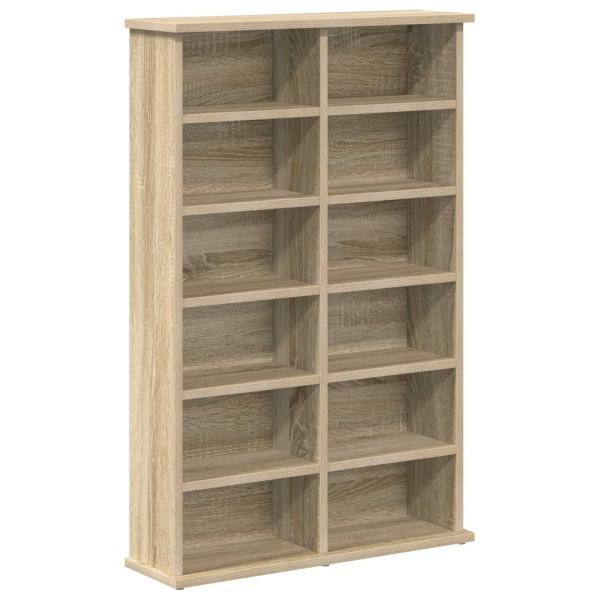 CD Regal 2 Stk. Sonoma-Eiche 60 x 17 x 92 cm Holzwerkstoff