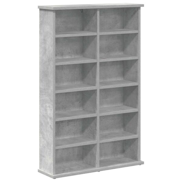 CD Regal 2 Stk. Betongrau 60 x 17 x 92 cm Holzwerkstoff