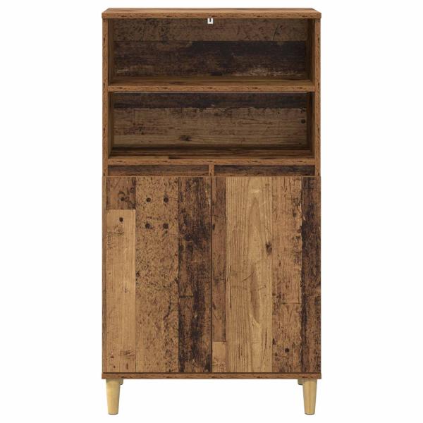 Highboard Eichenholz 60 x 36 x 110 cm Holzwerkstoff