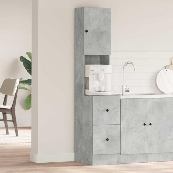 ARDEBO.de - Küchenschrank Grau 35 x 50 x 180 cm Holzwerkstoff