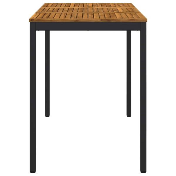 Gartenbar-Tisch Natürlich und Schwarz 141 x 80,5 x 105 cm