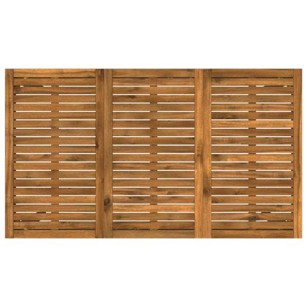 Gartenbar-Tisch Natürlich und Schwarz 141 x 80,5 x 105 cm
