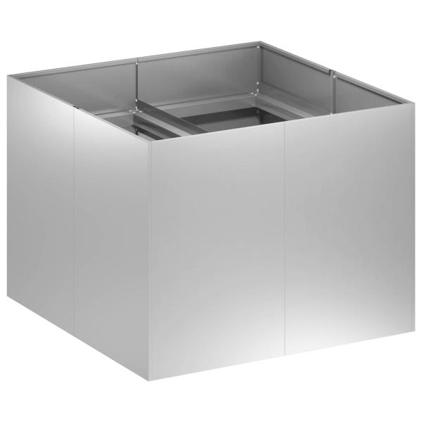 Garten-Pflanzgefäß Silber 80 x 80 x 60 cm Verzinkter Stahl