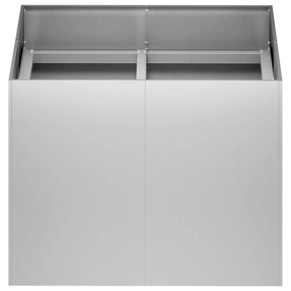 Garten-Pflanzgefäß Silber 80 x 80 x 60 cm Verzinkter Stahl