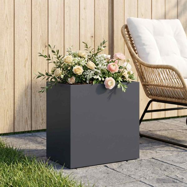 ARDEBO.de - Garten-Pflanzgef?? Anthrazit 50 x 30 x 50 cm