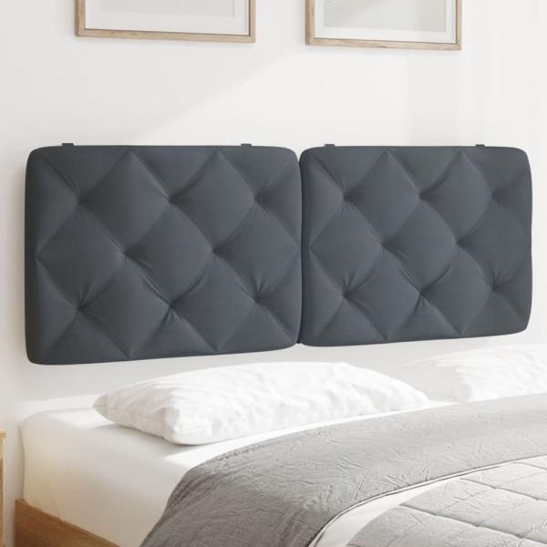 ARDEBO.de - Kopfteil-Kissen Dunkelgrau 137 cm Samt