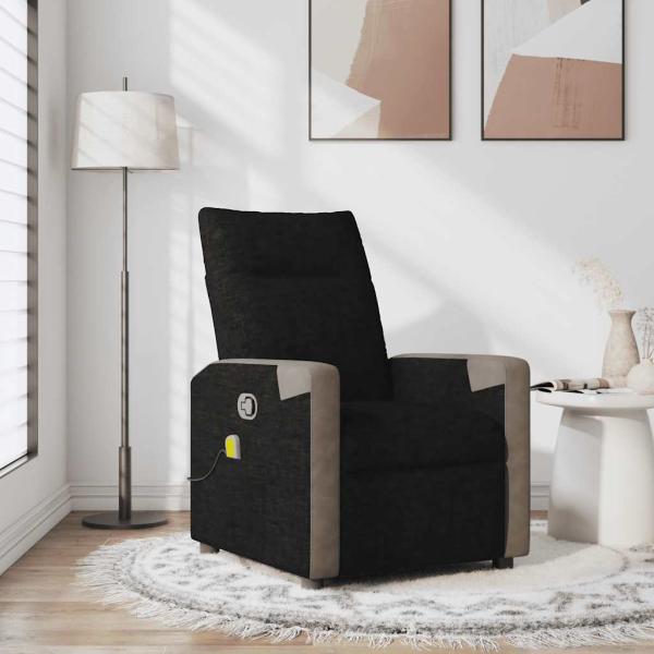 ARDEBO.de - Massagesessel Schwarz Stoff