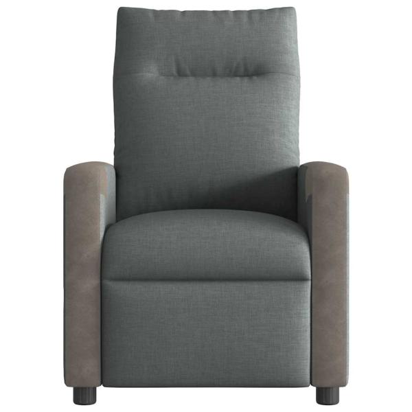 Massagesessel Dunkelgrau Stoff