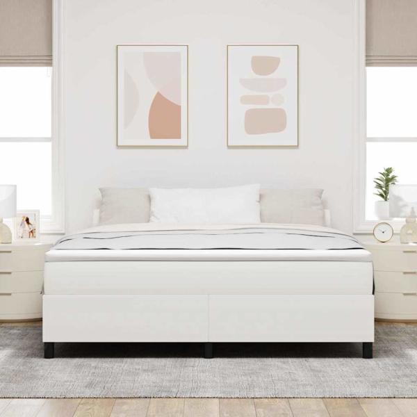 Plattformbettgestell Creme 180 x 200 cm Cordstoff