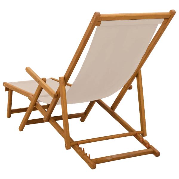 Klappbare Sonnenliege 2 pcs 3 Position Massives Eukalyptus Holz