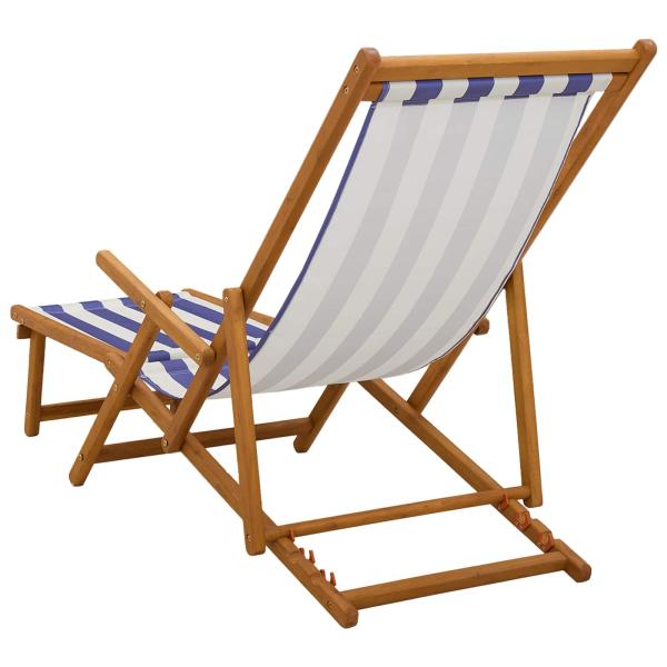Klappbare Sonnenliege 2 pcs 3 Position Massives Eukalyptus Holz