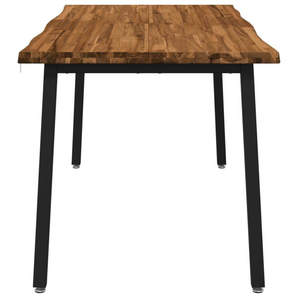 Live Edge Esstisch 160 x 70 x 75 cm Massivholz Akazie Natur