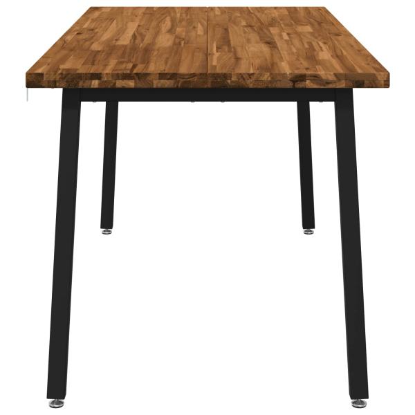 Quadratischer Esstisch 160 x 70 x 75 cm Massivholz Akazie Natur