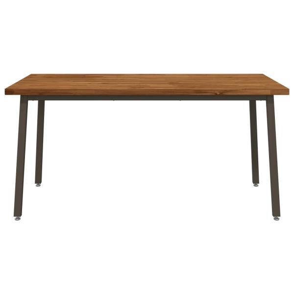 Quadratischer Esstisch 160 x 80 x 75 cm Massivholz Akazie Natur