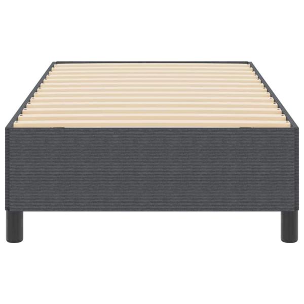 Boxspringbett Dunkelgrau 90 x 190 cm Cordstoff